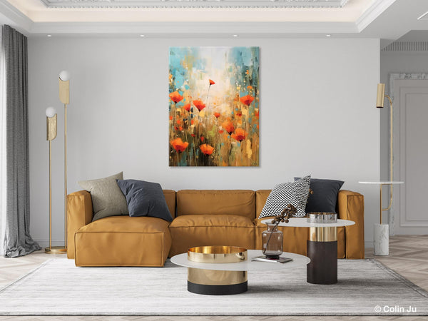 Abstract Flower Painting, Flower Acrylic Painting, Canvas Painting Flower, Original Paintings on Canvas, Modern Acrylic Paintings for Bedroom-Grace Painting Crafts