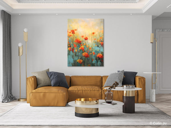 Canvas Painting Flower, Original Paintings on Canvas, Abstract Flower Painting, Flower Acrylic Painting, Modern Acrylic Paintings for Bedroom-Grace Painting Crafts