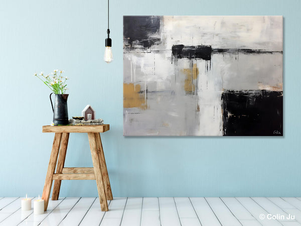 Contemporary Acrylic Paintings, Extra Large Painting on Canvas, Large Original Abstract Wall Art, Large Canvas Paintings for Bedroom-Grace Painting Crafts
