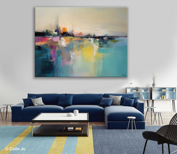 Acrylic Painting on Canvas, Original Landscape Paintings, Landscape Canvas Paintings for Living Room, Extra Large Modern Wall Art Paintings-Grace Painting Crafts