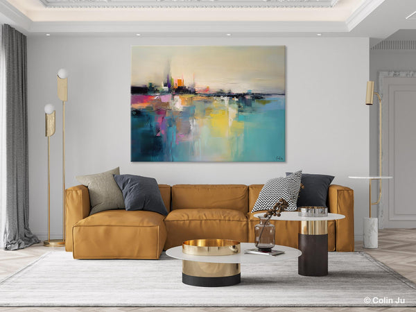 Acrylic Painting on Canvas, Original Landscape Paintings, Landscape Canvas Paintings for Living Room, Extra Large Modern Wall Art Paintings-Grace Painting Crafts