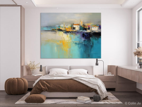 Extra Large Paintings for Bedroom, Abstract Landscape Painting, Landscape Wall Art Paintings, Original Modern Abstract Art-Grace Painting Crafts