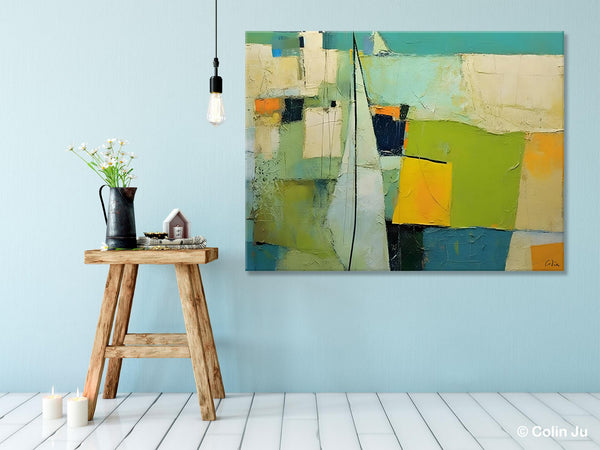 Bedroom Abstract Paintings, Original Abstract Art for Dining Room, Palette Knife Paintings, Large Acrylic Painting on Canvas, Hand Painted Canvas Art-Grace Painting Crafts
