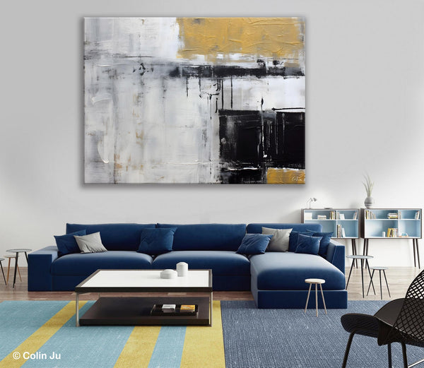 Oversized Paintings on Canvas, Large Original Abstract Wall Art, Simple Modern Art, Contemporary Acrylic Paintings, Large Canvas Paintings for Bedroom-Grace Painting Crafts