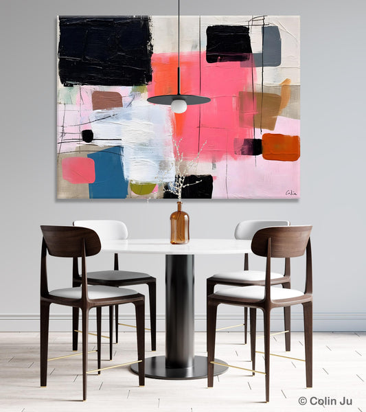 Contemporary Abstract Art, Bedroom Canvas Art Ideas, Simple Modern Art, Large Original Paintings for Sale, Buy Large Paintings Online-Grace Painting Crafts