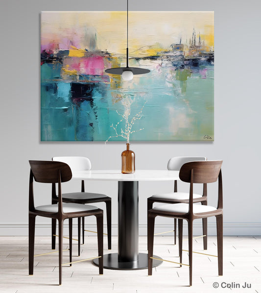 Acrylic Paintings Behind Sofa, Abstract Paintings for Bedroom, Contemporary Canvas Wall Art, Original Hand Painted Canvas Art, Buy Paintings Online-Grace Painting Crafts
