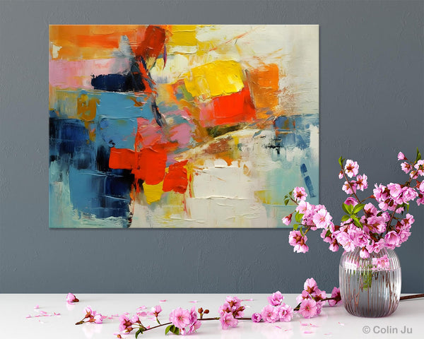 Abstract Acrylic Paintings for Living Room, Original Modern Contemporary Artwork, Buy Paintings Online, Oversized Canvas Artwork-Grace Painting Crafts