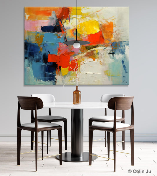 Abstract Acrylic Paintings for Living Room, Original Modern Contemporary Artwork, Buy Paintings Online, Oversized Canvas Artwork-Grace Painting Crafts