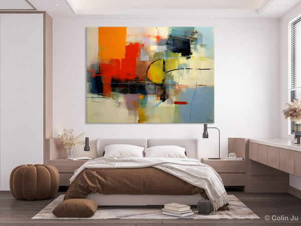 Acrylic Painting for Bedroom, Modern Canvas Painting, Palette Knife Artwork, Original Abstract Acrylic Paintings, Hand Painted Canvas Art-Grace Painting Crafts