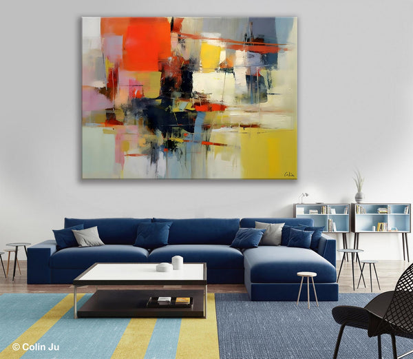 Large Acrylic Painting, Huge Paintings for Living Room, Hand Painted Wall Art Painting, Original Modern Canvas Artwork-Grace Painting Crafts