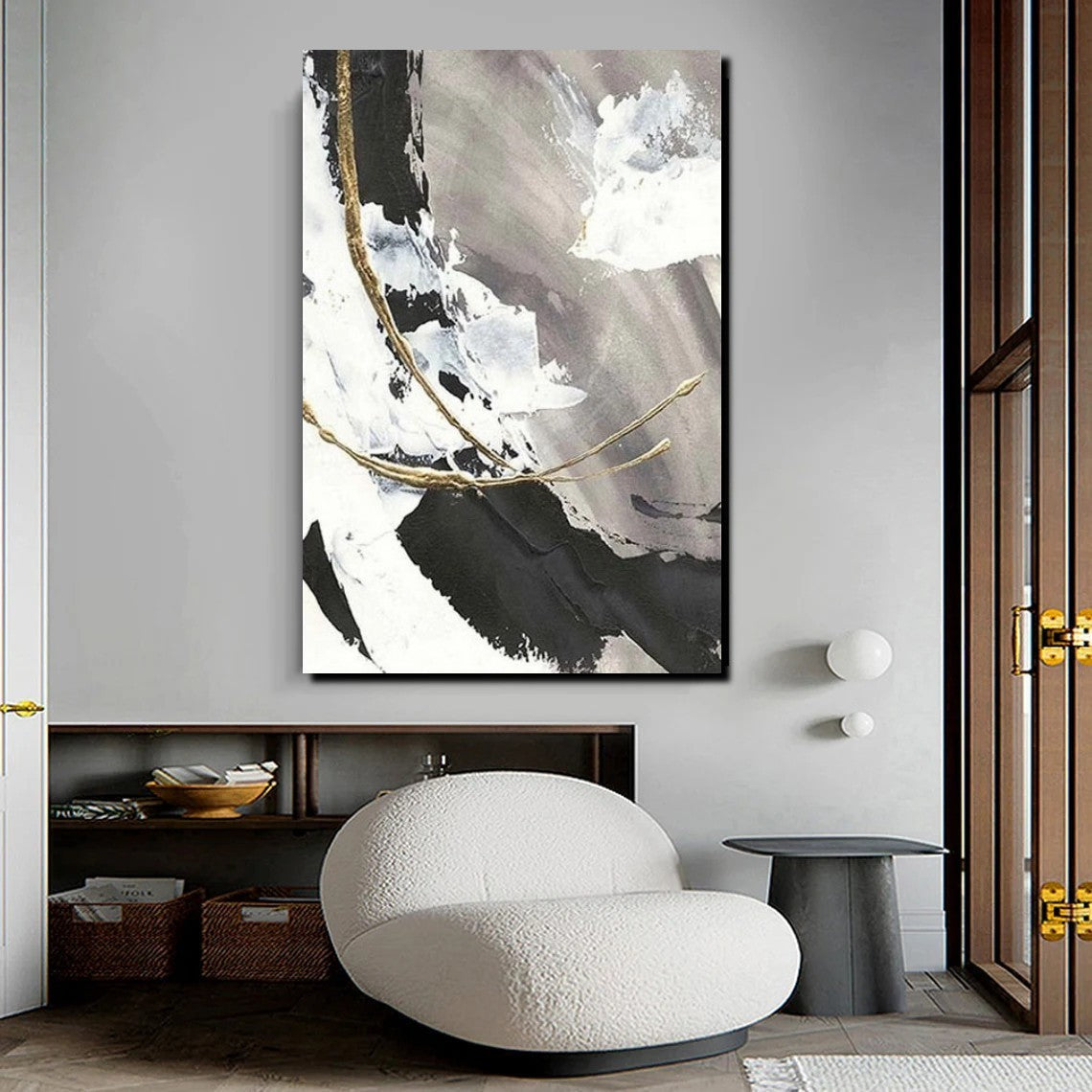 Large Paintings for Living Room, Black Acrylic Paintings, Buy Art Online,  Modern Wall Art Ideas, Contemporary Canvas Paintings
