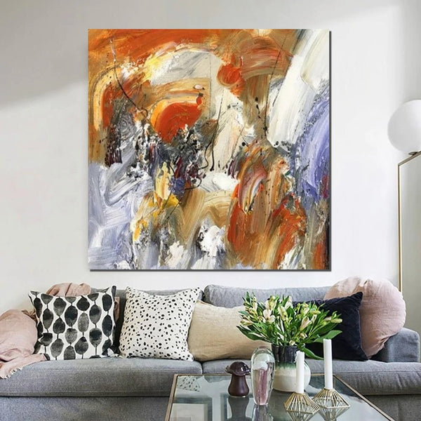 Large Paintings for Living Room, Bedroom Wall Painting, Hand Painted Acrylic Painting, Modern Contemporary Art, Modern Paintings for Dining Room-Grace Painting Crafts