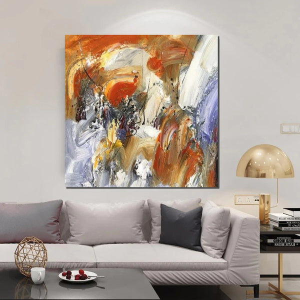 Large Paintings for Living Room, Bedroom Wall Painting, Hand Painted Acrylic Painting, Modern Contemporary Art, Modern Paintings for Dining Room-Grace Painting Crafts