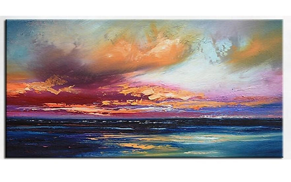 Abstract Landscape Paintings, Contemporary Wall Art Paintings, Simple Modern Paintings for Living Room-Grace Painting Crafts