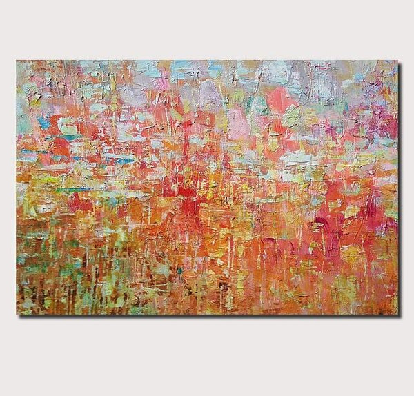 Palette Knife Paintings, Hand Painted Canvas Art, Simple Painting Ideas for Bedroom, Modern Paintings for Living Room-Grace Painting Crafts