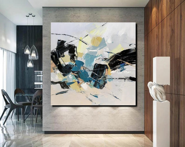 Bedroom Abstract Paintings, Simple Modern Paintings, Abstract Contemporary Art, Large Painting for Sale, Hand Painted Canvas Art-Grace Painting Crafts