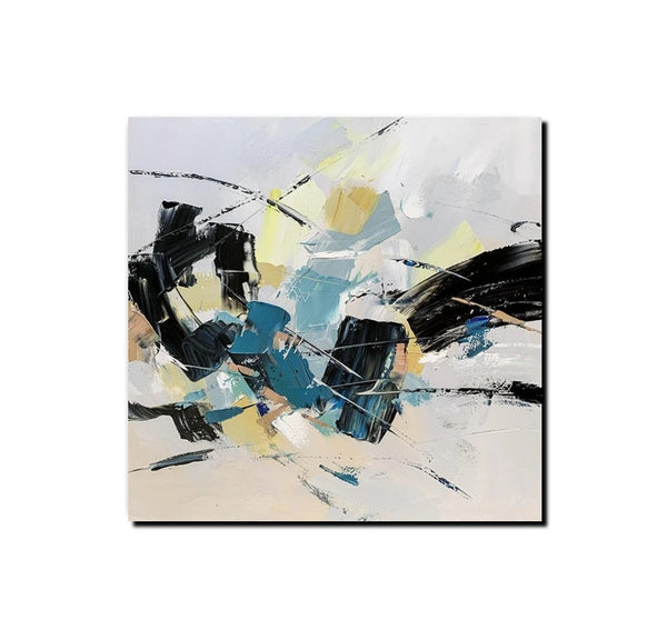 Bedroom Abstract Paintings, Simple Modern Paintings, Abstract Contemporary Art, Large Painting for Sale, Hand Painted Canvas Art-Grace Painting Crafts