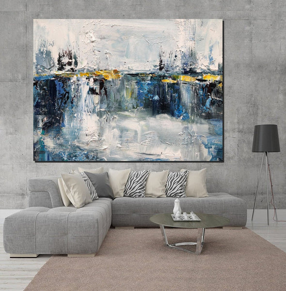 Living Room Wall Art Painting, Extra Large Acrylic Painting, Simple Modern Art, Palette Knife Paintings, Modern Contemporary Abstract Artwork-Grace Painting Crafts
