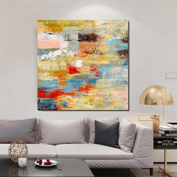 Hand Painted Canvas Art, Bedroom Wall Art Ideas, Modern Paintings for Dining Room, Simple Modern Art, Contemporary Modern Wall Art Paintings-Grace Painting Crafts