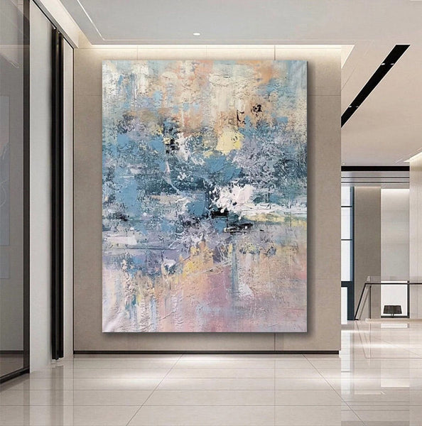 Simple Wall Art Ideas, Heavy Texture Painting, Bedroom Abstract Paintings, Modern Abstract Painting, Large Acrylic Canvas Paintings-Grace Painting Crafts