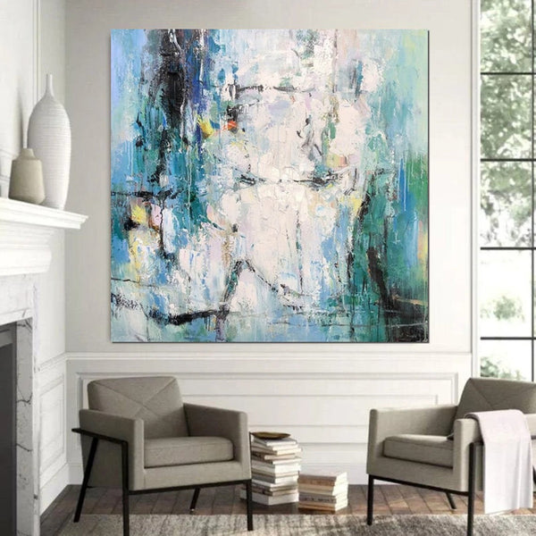 Large Paintings for Living Room, Hand Painted Acrylic Painting, Bedroom Wall Painting, Modern Contemporary Art, Modern Paintings for Dining Room-Grace Painting Crafts