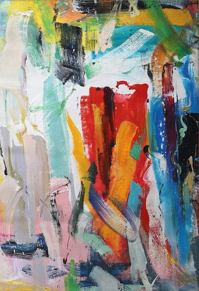 Modern Contemporary Artwork, Buy Paintings Online, Colorful Abstract Acrylic Paintings for Living Room, Heavy Texture Canvas Art, Impasto Wall Art Paintings-Grace Painting Crafts