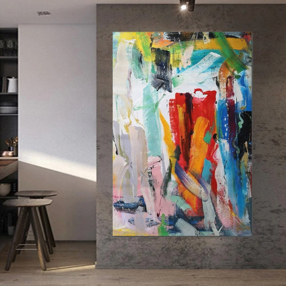 Abstract Acrylic Paintings for Living Room, Modern Contemporary