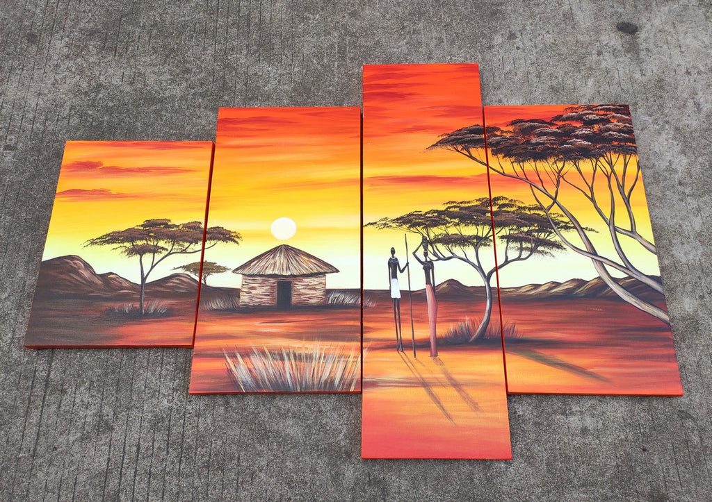 Painting Samples of African Women Paintings, African Sunset Painting, Buy Paintings Online