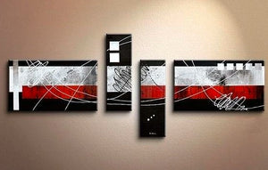 Beautiful Canvas Paintings for Sale, 4 Piece Art Paintings, Large Paintings for Living Room, Hand Painted Canvas Art, Simple Modern Art, Extra Large Paintings for Sale