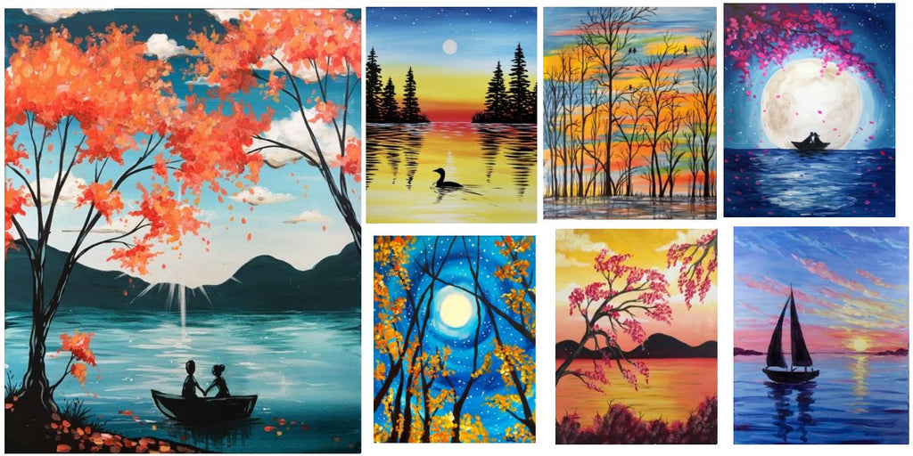 40 Easy Landscape Painting Ideas for Kids, Simple Painting Ideas on Canvas , Easy DIY Acrylic Painting Techniques, Easy Tree Painting Ideas for Beginners
