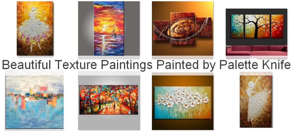 Beautiful Heavy Texture Paintings, Landscape Canvas Paintings, Simple Modern Art, Flower Acrylic Paintings, Dining Room Wall Art Paintings