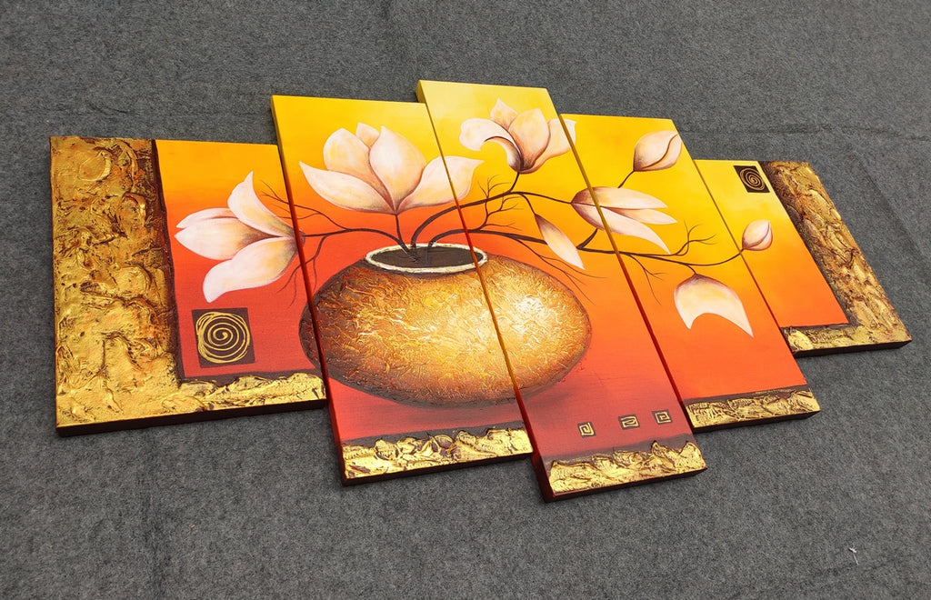 Abstract Flower Paintings, Acrylic Paintings for Living Room, Texture Paintings, Modern Paintings for Living Room, Canvas Painting for Living Room, Simple Modern Art, Yellow Modern Wall Art Painting
