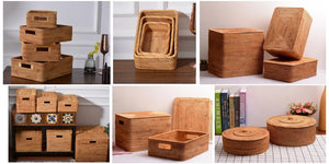 Rectangular Storage Baskets for Shelves, Large Storage Baskets for Shelves, Storage Baskets for Kitchen, Round Baskets for Shelves