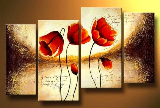 Flower Paintings, Acrylic Flower Painting, Abstract Flower Art, Palette Knife Paintings