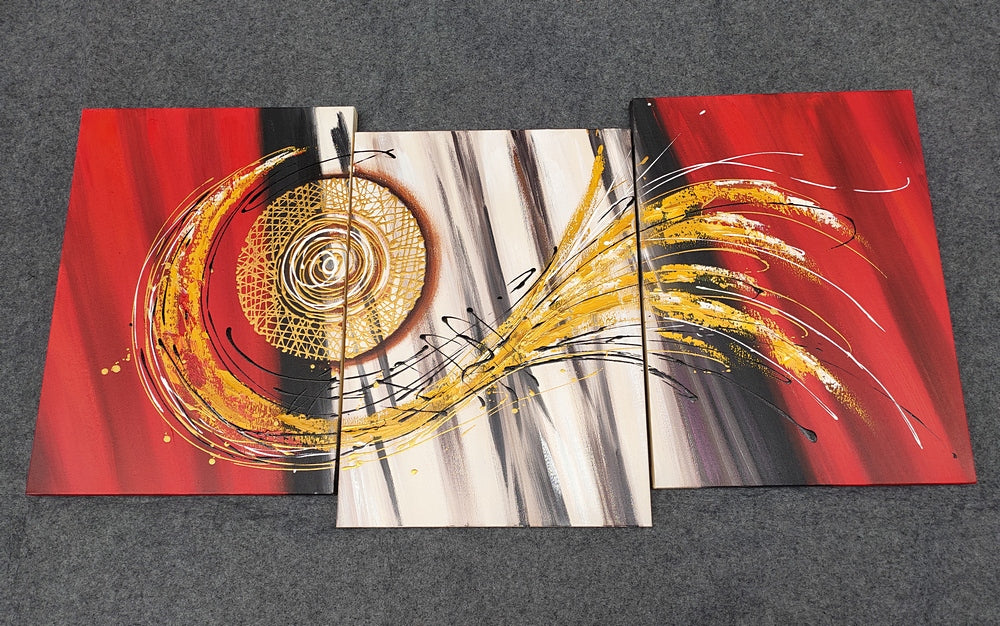 Painting Samples of 3 Piece Canvas Paintings, Abstract Painting for Sale, Canvas Painting for Dining Room, Living Room Wall Art Painting, Acrylic Paintings
