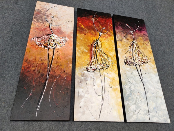 Painting Samples of Ballet Dancers Painting, Modern Paintings for Bedroom, Simple Acrylic Painting Ideas, Hand Painted Canvas Art