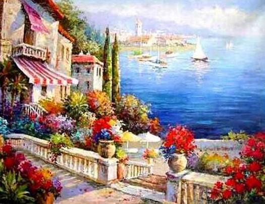 Mediterranean Sea Painting