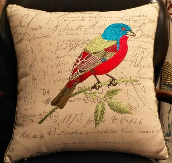 Bird Throw Pillows, Pillows for Farmhouse, Sofa Throw Pillows, Decorative Throw Pillows, Living Room Throw Pillows, Rustic Pillows for Couch-Grace Painting Crafts
