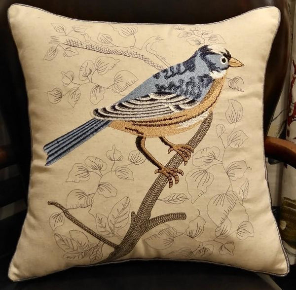 Pillows for Farmhouse, Living Room Throw Pillows, Decorative Sofa Pillows, Bird Throw Pillows, Embroidery Throw Pillows, Rustic Pillows for Couch-Grace Painting Crafts
