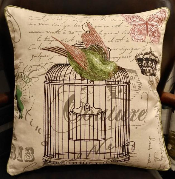 Bird Throw Pillows, Pillows for Farmhouse, Sofa Throw Pillows, Decorative Throw Pillows, Living Room Throw Pillows, Rustic Pillows for Couch-Grace Painting Crafts