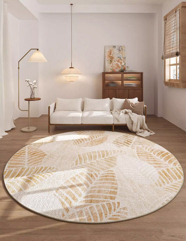 Contemporary Round Rugs for Dining Room, Round Carpets under Coffee Table, Modern Area Rugs for Bedroom, Circular Modern Rugs for Living Room-Grace Painting Crafts