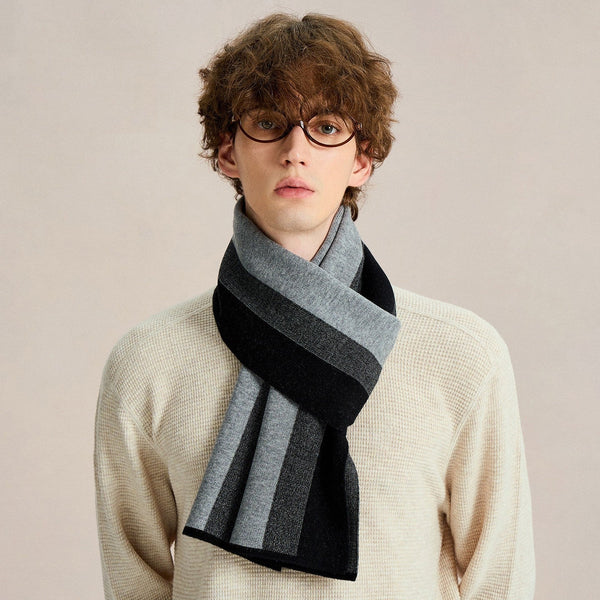 Men's Winter Scarf, Casual Fashion Scarf for Men, Men's Cashmere Scarf Winter, Soft Wool Scarf for Men, Business Formal Men Scarf Styles, Wool Scarf for Gentleman-Grace Painting Crafts