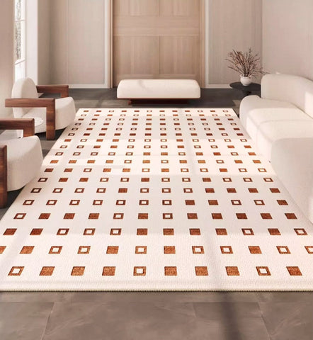 Geometric Modern Rug Placement Ideas for Living Room, Modern Rug Ideas for Bedroom, Contemporary Area Rugs for Dining Room-Grace Painting Crafts
