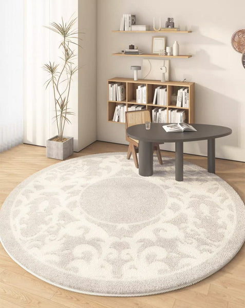 Modern Area Rugs under Coffee Table, Contemporary Modern Rugs for Bedroom, Dining Room Modern Rugs, Abstract Geometric Round Rugs under Sofa-Grace Painting Crafts