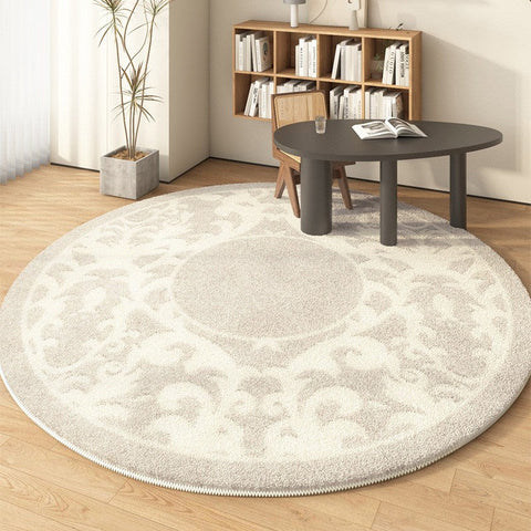 Modern Area Rugs under Coffee Table, Contemporary Modern Rugs for Bedroom, Dining Room Modern Rugs, Abstract Geometric Round Rugs under Sofa-Grace Painting Crafts