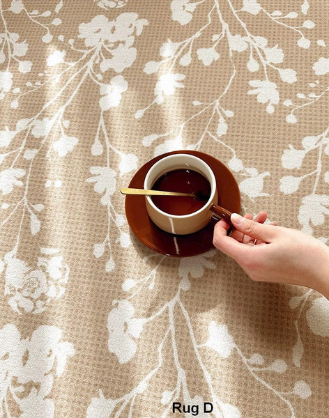 Contemporary Modern Rugs under Dining Room Table, Bedroom French Style Modern Rugs, Flower Pattern Modern Rugs for Interior Design, Flower Pattern Modern Rugs for Living Room