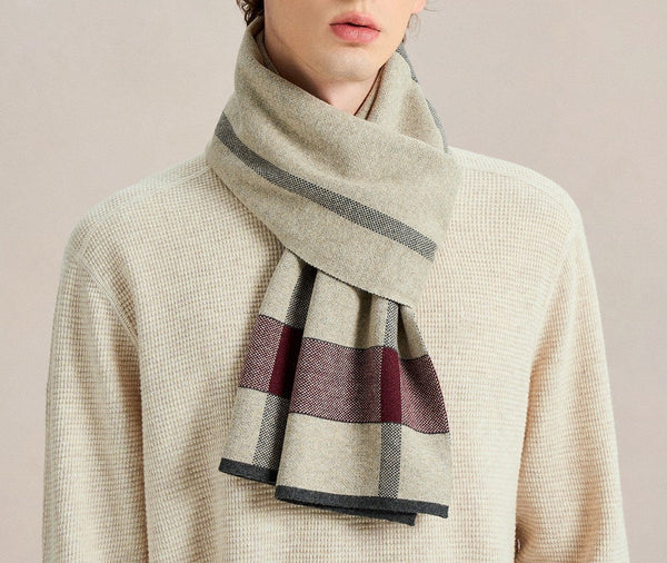 Formal Business Scarf Styles for Men, Casual Fashion Scarf for Men, Men's Cashmere Scarf Winter, Soft Wool Scarf for Men, Men's Winter Scarf, Wool Scarf for Gentleman-Grace Painting Crafts