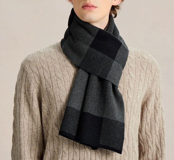 Casual Fashion Scarf for Men, Men's Cashmere Scarf Winter, Soft Wool Scarf for Men, Formal Business Scarf Styles for Men, Men's Winter Scarf, Wool Scarf for Gentleman-Grace Painting Crafts
