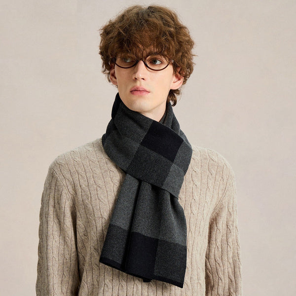 Casual Fashion Scarf for Men, Men's Cashmere Scarf Winter, Soft Wool Scarf for Men, Formal Business Scarf Styles for Men, Men's Winter Scarf, Wool Scarf for Gentleman-Grace Painting Crafts