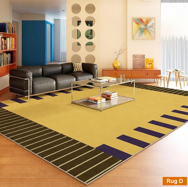 Geometric Modern Rugs, Modern Carpets under Coffee Table, Colorful Modern Rugs for Bedroom, Contemporary Modern Rugs for Living Room-Grace Painting Crafts